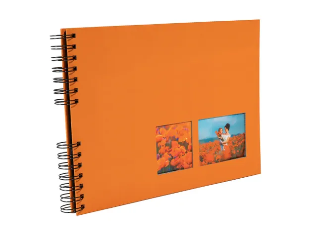 Fotoalb spir 50pZw 3 2x22cm MILANO Oranje