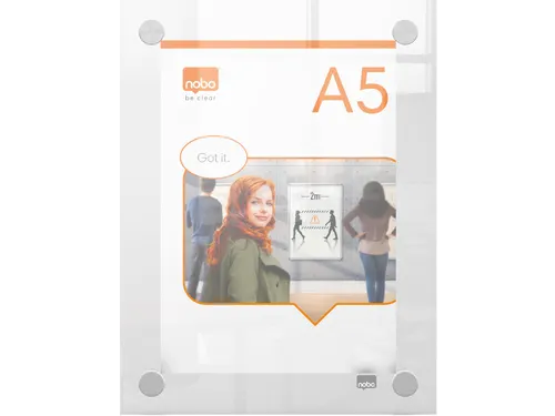 Premium Plus acryl informatiebord wandgemonteerd A5