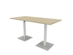 statafel,HxBxD 1070x2100x1000mm,hoekig,schotelvoet wit,vierkante buis