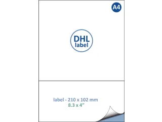 Retourlabel DHL label A4 210x102mm 500 Vel - 1
