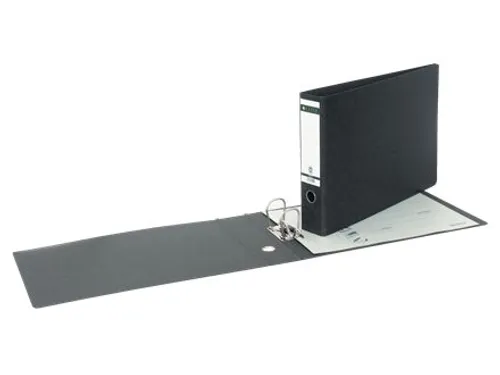Ordner Leitz 1073 A3 77mm dwars karton gewolkt zwart