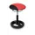 kruk zitting kunstleer/polyester zwart/rood zitting HxØ 440-570x385mm