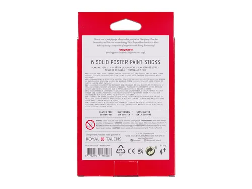 Verfstift Bruynzeel Kids assorti basis 6 stuks