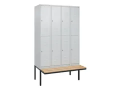 armoire vestiaire avec banc à deux niveaux HxlxP 2120x1200x815mm