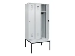 locker met bank,HxBxD 2120x900x815mm,3vak,vak B 300mm,cilinderslot
