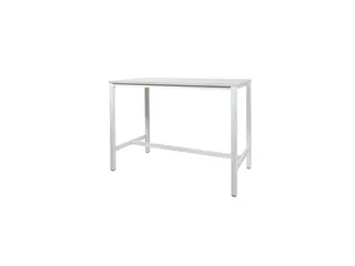 Domino Basic Statafel 180x80x110cm Wit blad, Onderstel Wit - 1