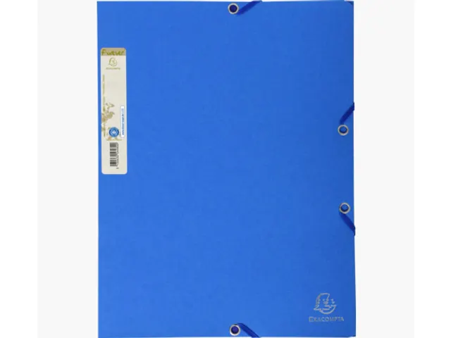 Elastomap Exacompta Forever A4 3 kleppen 380gr karton Lichtblauw