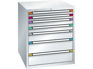 ladekast HxBxD 1000x805x695mm 7laden slot RAL7035 front RAL7035 - 2