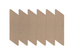 Akoestische PET-vilt parallellogram stroken beige 30x120cm 6 stuks