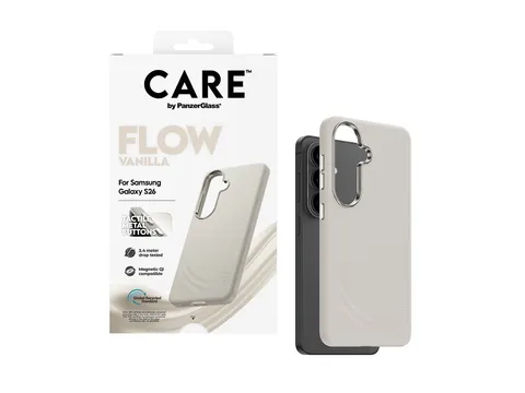 PanzerGlass CARE by Flow Case Vanilla w. Qi Samsung Galaxy S26,