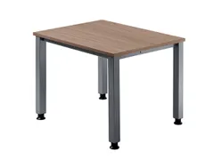 In hoogte verstelbaar bureau,HxBxD 680-760x800x800mm,blad notenboom