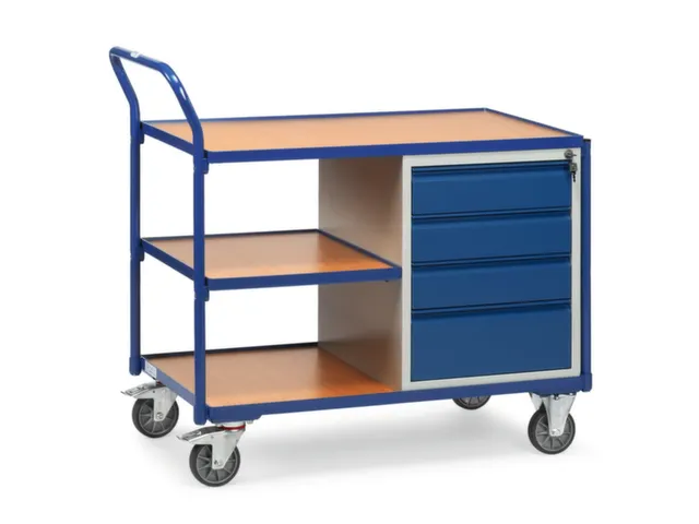 kastwagen,draagverm. 250kg,laadvl. LxB 1000x600mm,RAL5007,4laden