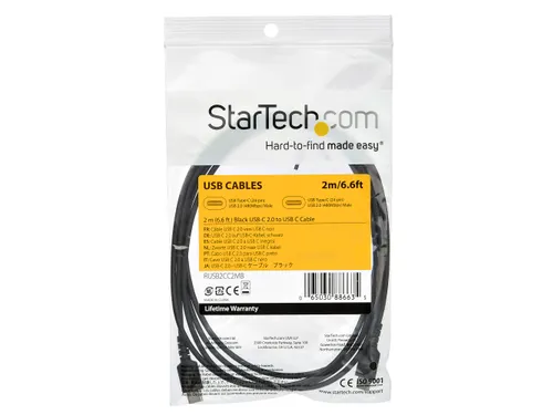 USB-C kabel 2 Meter Zwart