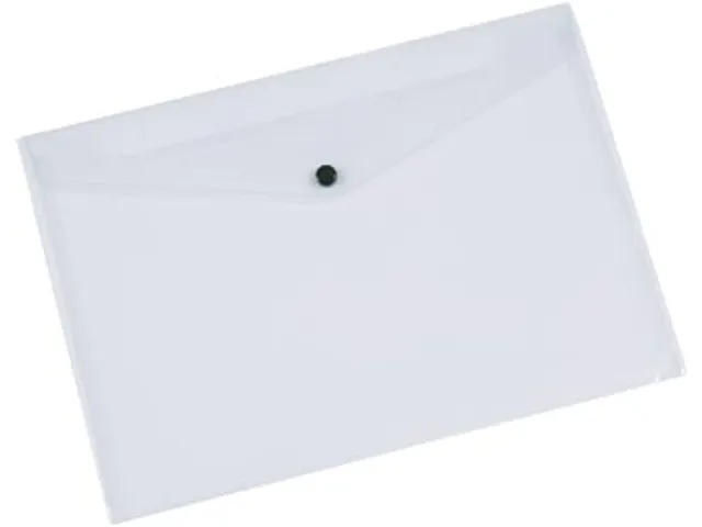 Documentenmap A5 PP 172 Micron Met Drukknopsluiting Transparant