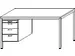 bureau,HxBxD 720x1600x800mm,decor blad ,onderstel RAL9006