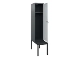 locker met bank,HxBxD 1950x400x815mm,1vak,vak B 400mm,draaigrendel
