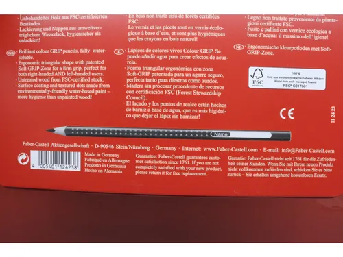 Kleurpotlood Faber-Castell Grip 2001 metalen etui a 24 stuks