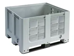 Caisse-palette PE HxlxP 760x1200x1000mm 610l parois/fond ajourés 3sem