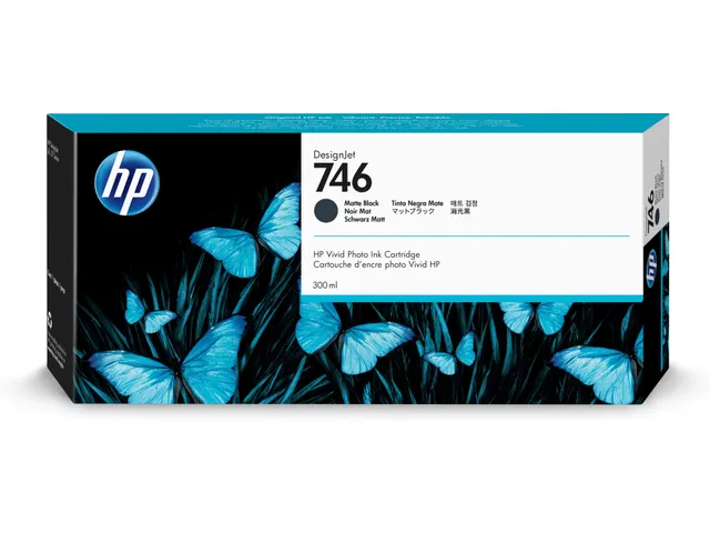 P2V83A HP 746 DNJ ink matte Zwart Toner 300ml