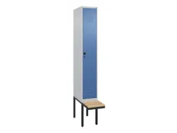 locker met bank,HxBxD 2120x300x815mm,1vak,vak B 300mm,draaigrendel