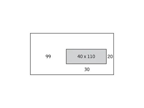 Envelop C5/6 114x229mm Venster Rechts Strip Naturel wit houtvrij ECF