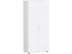 kantoorkast,HxBxD 1810x800x420mm,4xhouten vloer,5ordnerhoogte,romp wit