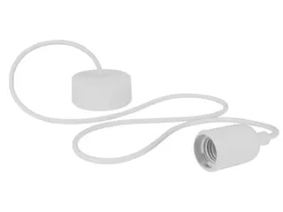 Design Lamphouder Met Textielkabel - Wit - 1