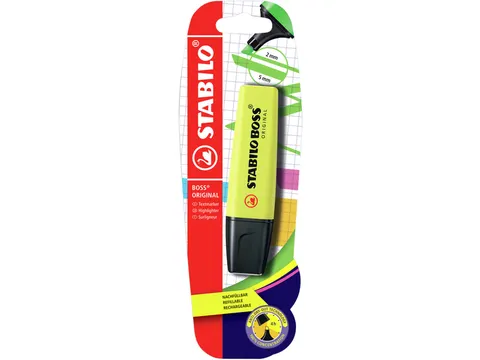 Markeerstift STABILO BOSS Original 70/24 geel blister à 1 stuk