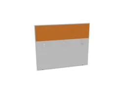 baliepaneel v. bureau aanbouw achter MP-lichtgrijs BN3005-geel 1400mm