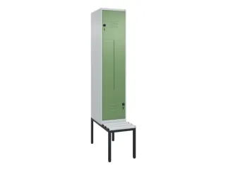 Z-garderobekast,HxBxD 2120x400x815mm,2vak,vak B 400mm,draaigrendel - 1