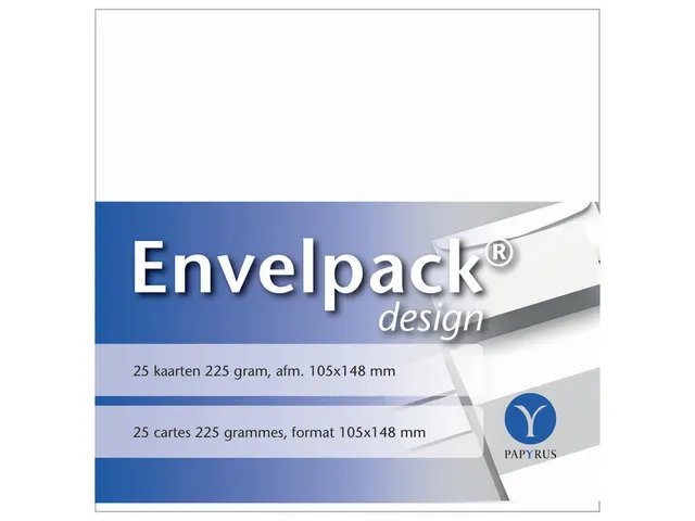 Enkele kaart Papyrus Envelpack Design A6 105x148mm wit 894426 25 stuks