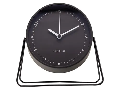 Wekker Nextime Berlin Table 14x13 cm zwart metaal