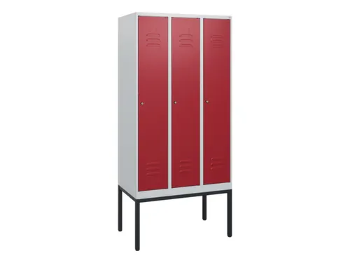 locker,HxBxD 1950x900x500mm,3vak,vak B 300mm,cil.-slot,voetonderstel