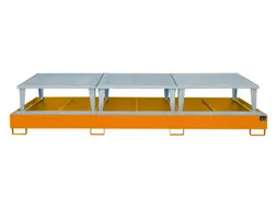 opvangbak,v. 3xIBC,opvangvol. 1000l,HxBxD 780x3850x1460mm