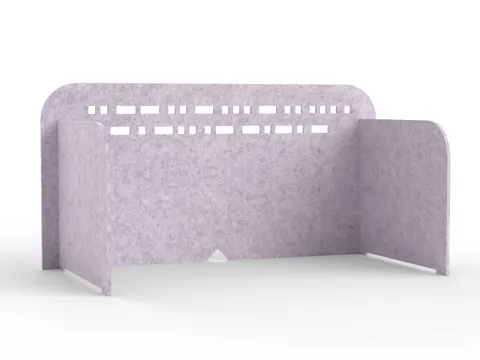 Akoestisch PET-vilt scheidingsscherm M 100x55cm lichtgrijs