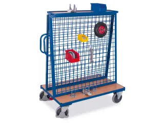 Materiaalwagen 500kg Hxlxb 1555x1370x800mm Ral5010 Draadgaas - 1