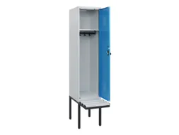 locker met bank,HxBxD 1950x400x815mm,1vak,vak B 400mm,draaigrendel
