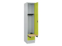 locker met bank,HxBxD 1950x400x815mm,1vak,vak B 400mm,cilinderslot
