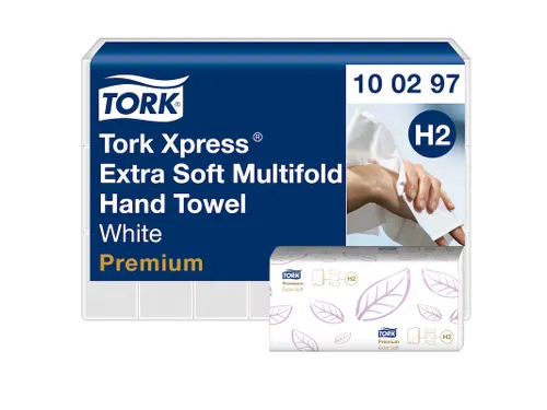 Tork 100297 Xpress Handdoek Premium H2 ZigZag Extra Soft 2-laags
