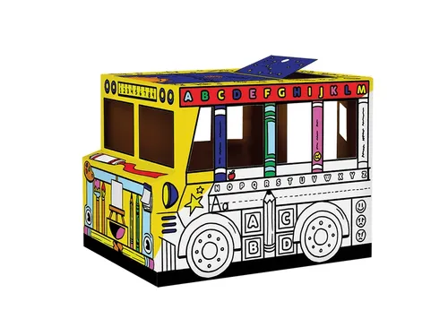 Kartonnen Speelbus Bankers Box Play inkleurbaar