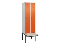 locker voor scheiding van kleding,HxBxD 2120x600x815mm,2vak