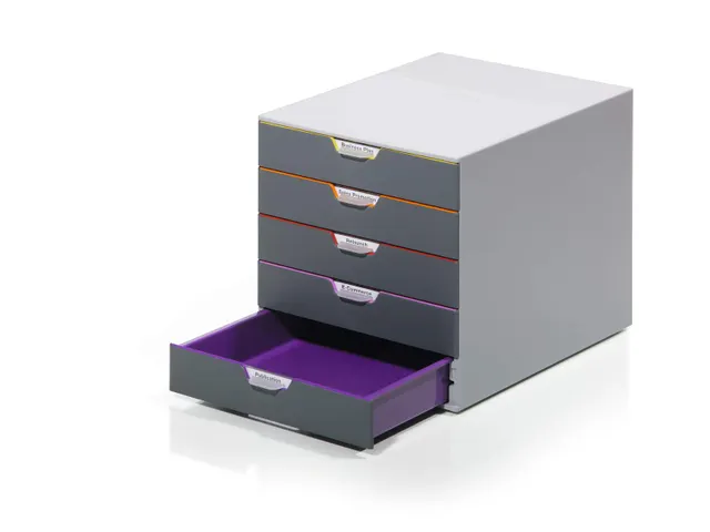 Ladenbox Durable Varicolor 5 laden grijs