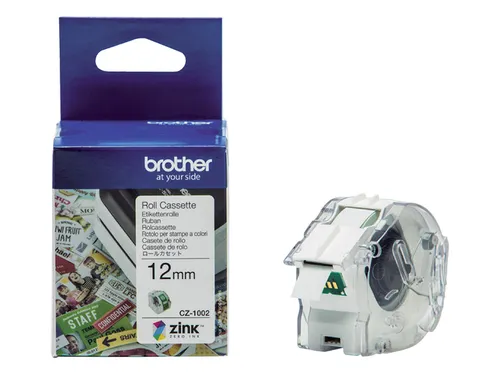 Labeletiket Brother CZ-1002 12mmX5m kleur opdruk