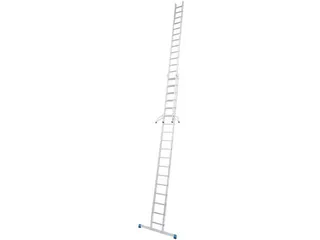 schuifladder,2x18,sporten,balk L 5,2-9,15m,2-dlg.,aluminium - 2