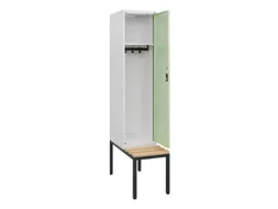locker met bank,HxBxD 1950x400x815mm,1vak,vak B 400mm,cilinderslot