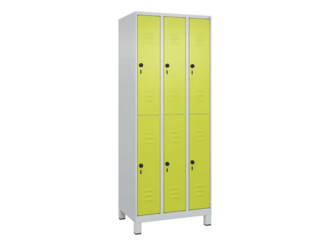 dubbeldekse locker,HxBxD 1950x750x500mm,3x2vak.,vak B 250mm