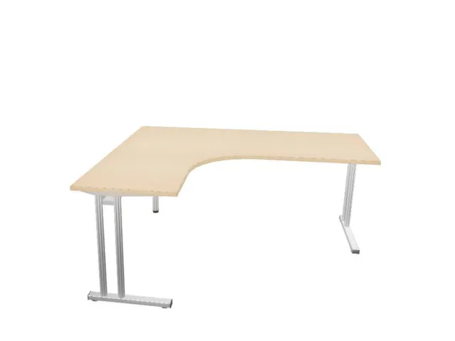 bureau in vrije vorm,HxBxD 740x1800x1600mm,vrije vorm,NE-esdoorn