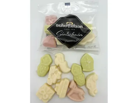 Schuttelaar Sintschuim Sint Nicolaas Schuimpjes zak 50 gram
