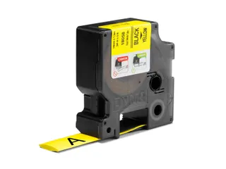 Labeltape Dymo Rhino 18058 Krimpkous 19mmx1.5m Zwart Op Geel - 4