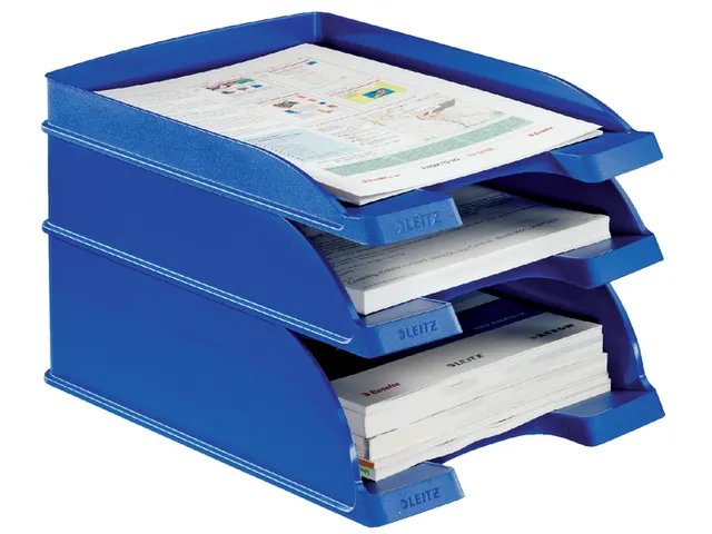 Brievenbak Leitz 5237 Plus slim blauw A4
